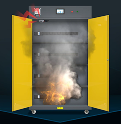 ארון אחסון וטעינה סוללות ליתיום 110 גלון מדגם JK110LIT